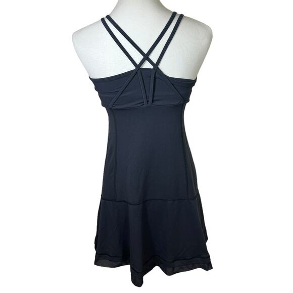 Tonic Black Strappy Tennis Dress with Built in Bra Size L - Picture 2 of 7